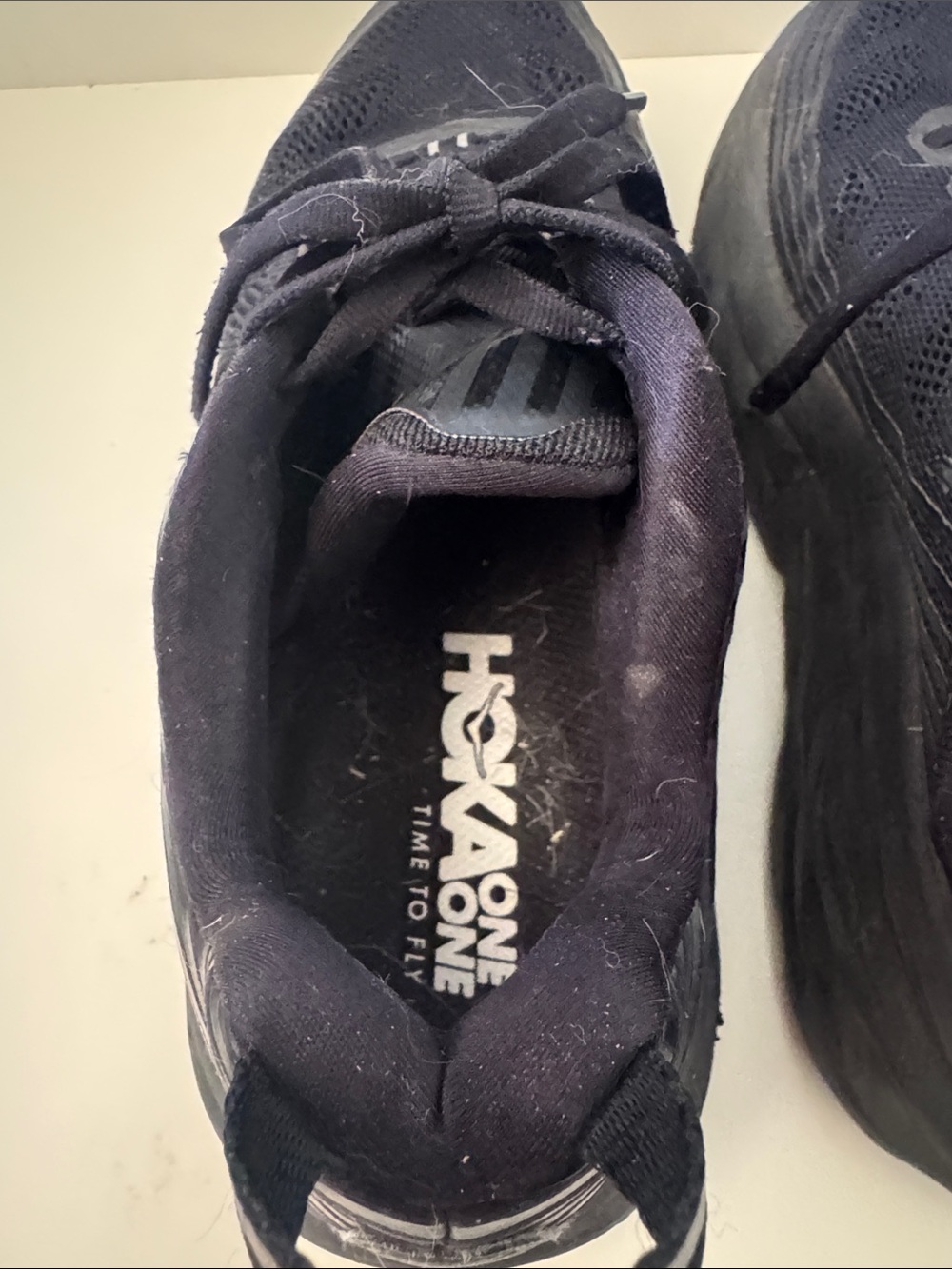 Hoka One One Black Women's Chunky Lace-Up Athletic Sneakers - Picture 4 of 9